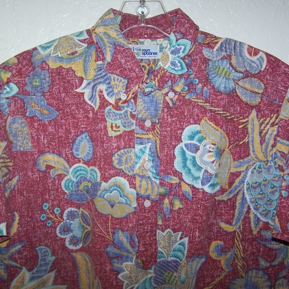 VINTAGE REYN SPOONER HAWAIIAN FLORAL SHIRT S3437 - Picture 2 of 11